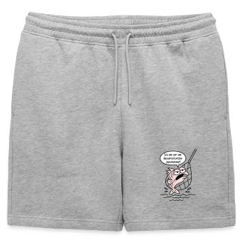Insatisfait de la situation générale ! COULEURS PERSONNALISÉES ! - Short de survêtement homme premium - gris chiné - Devant - AI Model Male 178 light (178cm)
