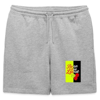 Conception de dés et de citations - Short de survêtement homme premium - gris chiné - Devant - AI Model Male 178 light (178cm)