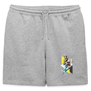 American Football Player USA America Sports Retro - Mens' Premium Organic Sweatshorts - heather grey - Front - AI Model Male 178 light (178cm)
