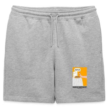 L'hospitalité Bosniaque - Short de survêtement homme premium - gris chiné - Devant - AI Model Male 178 light (178cm)