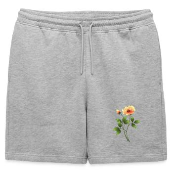 Fleur - Short de survêtement homme premium - gris chiné - Devant - AI Model Male 178 light (178cm)
