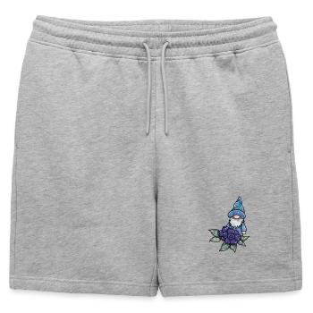 Nain aux myrtilles - Short de survêtement homme premium - gris chiné - Devant - AI Model Male 178 light (178cm)