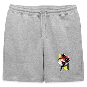 American Football Player USA America Sports Retro - Mens' Premium Organic Sweatshorts - heather grey - Front - AI Model Male 178 light (178cm)