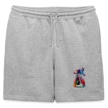 Art du sport automobile #motor #sport - Short de survêtement homme premium - gris chiné - Devant - AI Model Male 178 light (178cm)