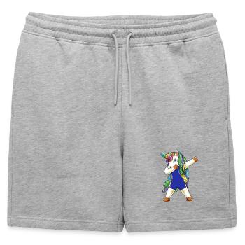 Nageur licorne drôle de nageur drôle d’été - Short de survêtement homme premium - gris chiné - Devant - AI Model Male 178 light (178cm)