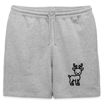 cerf - Short de survêtement homme premium - gris chiné - Devant - AI Model Male 178 light (178cm)