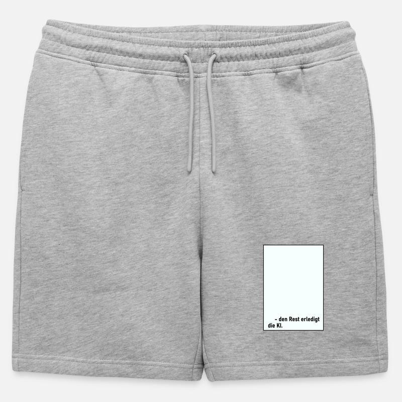 Rest KI - Männer Premium Organic Sweatshorts - Grau meliert