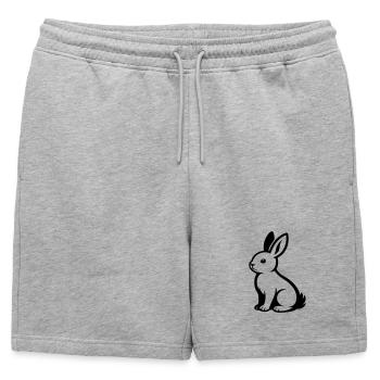 Lièvre - Short de survêtement homme premium - gris chiné - Devant - AI Model Male 178 light (178cm)