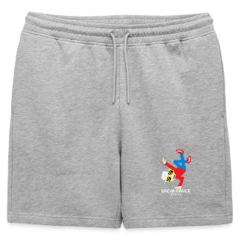 Breakdance B-Boy - Short de survêtement homme premium - gris chiné - Devant - AI Model Male 178 light (178cm)