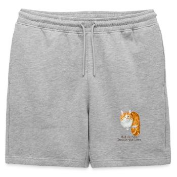 La moitié de la vue double l’amour - Short de survêtement homme premium - gris chiné - Devant - AI Model Male 178 light (178cm)