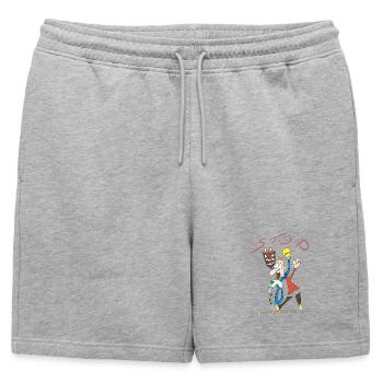 Stop à l'augmentation de l'énergie. - Short de survêtement homme premium - gris chiné - Devant - AI Model Male 178 light (178cm)