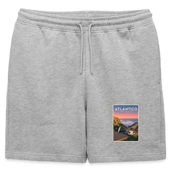 Atlantico Portugal  - Männer Premium Organic Sweatshorts - Grau meliert - Vorne - AI Model Male 178 light (178cm)