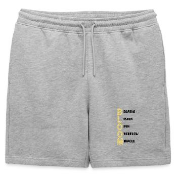 Couleurs du motif vertical BLOOM - Short de survêtement homme premium - gris chiné - Devant - AI Model Male 178 light (178cm)