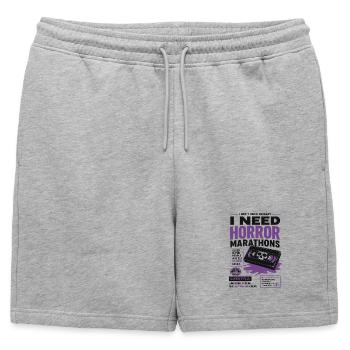 Films d’horreur Humour réel de terreur - Short de survêtement homme premium - gris chiné - Devant - AI Model Male 178 light (178cm)