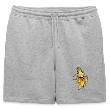 Mascotte Banana Beat - Short de survêtement homme premium - gris chiné - Devant - AI Model Male 178 light (178cm)