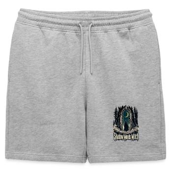 Sorcière des Bois Sombres, Forêt des Sorcières des Bois de l’Ombre - Short de survêtement homme premium - gris chiné - Devant - AI Model Male 178 light (178cm)