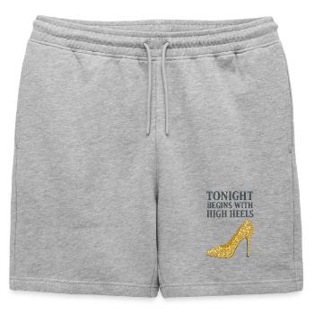 Glitter High Heels – Tonight begins with... - Mens' Premium Organic Sweatshorts - heather grey - Front - AI Model Male 178 light (178cm)