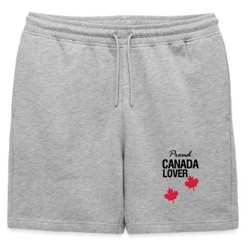 Canada Lover Canada Pays Amérique du Nord Cadeau - Short de survêtement homme premium - gris chiné - Devant - AI Model Male 178 light (178cm)