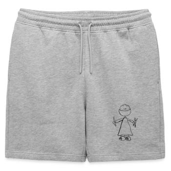 Chirurgien Figure de BD - Médecin - Chirurgie - Opération - Équipe - Short de survêtement homme premium - gris chiné - Devant - AI Model Male 178 light (178cm)