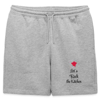 cuisinier - Short de survêtement homme premium - gris chiné - Devant - AI Model Male 178 light (178cm)
