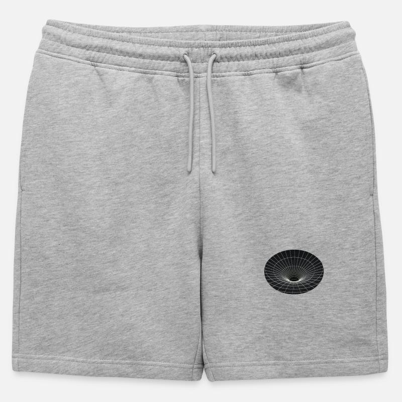 Vortex Grid Wormhole - Mens' Premium Organic Sweatshorts - heather grey