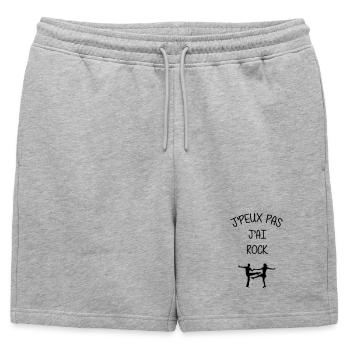 Rock Danse Danseur Danseuse Musique Music - Short de survêtement homme premium - gris chiné - Devant - AI Model Male 178 light (178cm)
