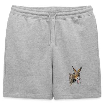 Esel Donkey Âne - Mens' Premium Organic Sweatshorts - heather grey - Front - AI Model Male 178 light (178cm)