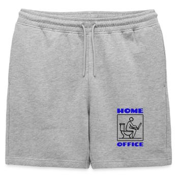 Ordinateur portable Profession Home Office Déclaration Job Office Humour - Short de survêtement homme premium - gris chiné - Devant - AI Model Male 178 light (178cm)
