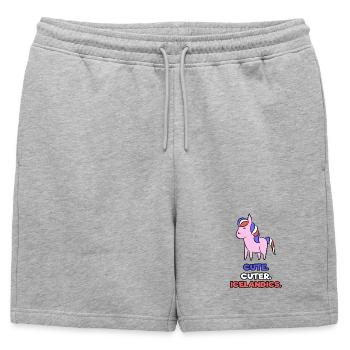 Déclaration islandaise Poney Chevaux islandais Poneys islandais - Short de survêtement homme premium - gris chiné - Devant - AI Model Male 178 light (178cm)