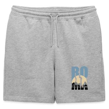 ROME - Mens' Premium Organic Sweatshorts - heather grey - Front - AI Model Male 178 light (178cm)