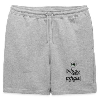 Protection de l’environnement - Short de survêtement homme premium - gris chiné - Devant - AI Model Male 178 light (178cm)