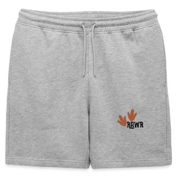 Rawr Print Duo - Mens' Premium Organic Sweatshorts - heather grey - Front - AI Model Male 178 light (178cm)