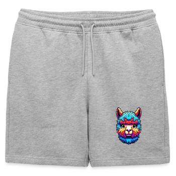Alpaga - Short de survêtement homme premium - gris chiné - Devant - AI Model Male 178 light (178cm)
