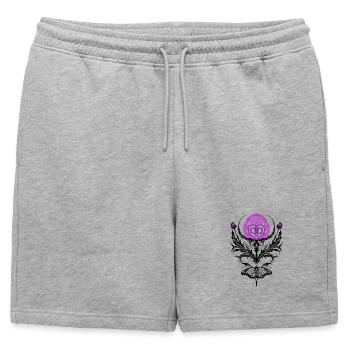 Chardon avec noeud papillon - Short de survêtement homme premium - gris chiné - Devant - AI Model Male 178 light (178cm)