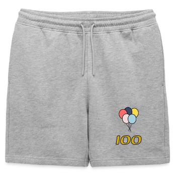 100. 100 ANS. 100e ANNIVERSAIRE. ANNIVERSAIRE 100 - Short de survêtement homme premium - gris chiné - Devant - AI Model Male 178 light (178cm)