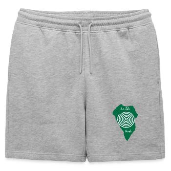 La Isla Verde La Palma Contour Dessin en spirale - Short de survêtement homme premium - gris chiné - Devant - AI Model Male 178 light (178cm)