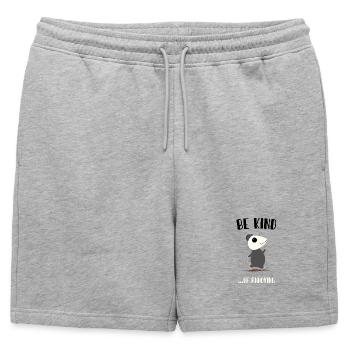 Soyez gentil ... d’agaçante - Short de survêtement homme premium - gris chiné - Devant - AI Model Male 178 light (178cm)