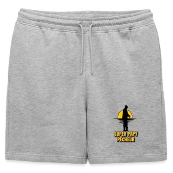 Super papy pêcheur - Short de survêtement homme premium - gris chiné - Devant - AI Model Male 178 light (178cm)