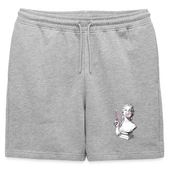 🗽 Rebel Venus - Mens' Premium Organic Sweatshorts - heather grey - Front - AI Model Male 178 light (178cm)