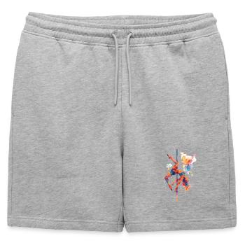Pole Dance Pole Dancer Watercolor Color Gift - Mens' Premium Organic Sweatshorts - heather grey - Front - AI Model Male 178 light (178cm)