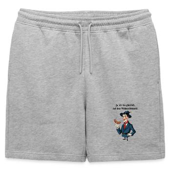 Heureux au marché de Noël - Short de survêtement homme premium - gris chiné - Devant - AI Model Male 178 light (178cm)