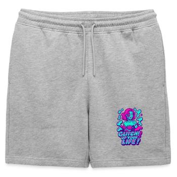 Glitch dans votre vie ! Femme Cyborg - Short de survêtement homme premium - gris chiné - Devant - AI Model Male 178 light (178cm)