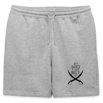 Illustration Featuring Pirate-Themed Design Swords - Mens' Premium Organic Sweatshorts - heather grey - Front - AI Model Male 178 light (178cm)