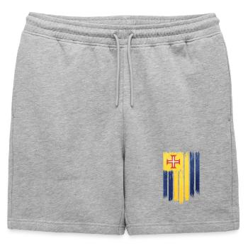 Drapeau portugais avec motif en croix - Short de survêtement homme premium - gris chiné - Devant - AI Model Male 178 light (178cm)