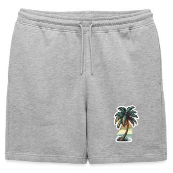 Palmier - Short de survêtement homme premium - gris chiné - Devant - AI Model Male 178 light (178cm)