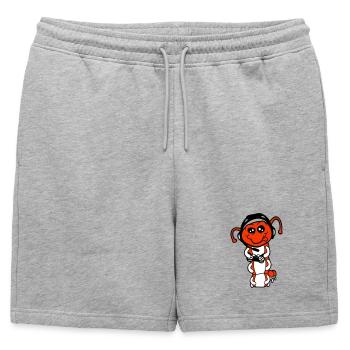 Gamer Caterpillar Nerd Gaming Controller Console Game - Mens' Premium Organic Sweatshorts - heather grey - Front - AI Model Male 178 light (178cm)