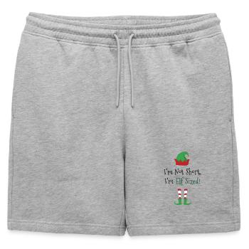Taille elfe - Conception amusante de dicton de Noël - Short de survêtement homme premium - gris chiné - Devant - AI Model Male 178 light (178cm)