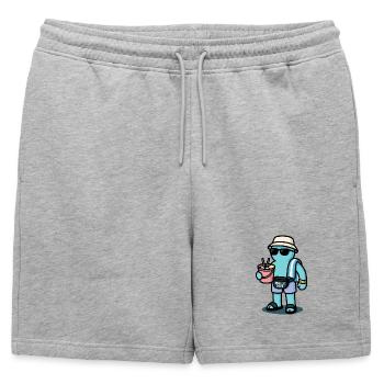 Buddy Bubble – Malle Party 2026 (Garantie du prix le plus bas) - Short de survêtement homme premium - gris chiné - Devant - AI Model Male 178 light (178cm)