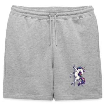 Pole Dance Licorne Pole Dancer Pole Gift - Short de survêtement homme premium - gris chiné - Devant - AI Model Male 178 light (178cm)