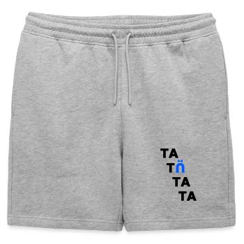 tatuetata - Short de survêtement homme premium - gris chiné - Devant - AI Model Male 178 light (178cm)